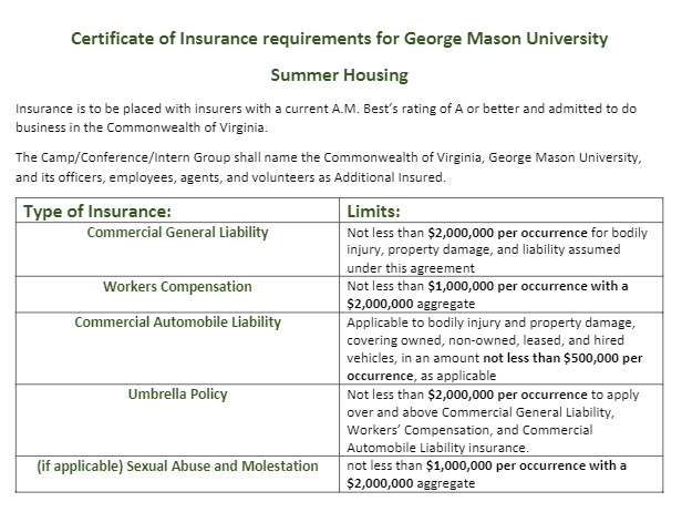 Summer Camp Insurance 